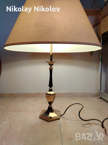 дизайнерска месингова лампа, снимка 11 - Настолни лампи - 53144506