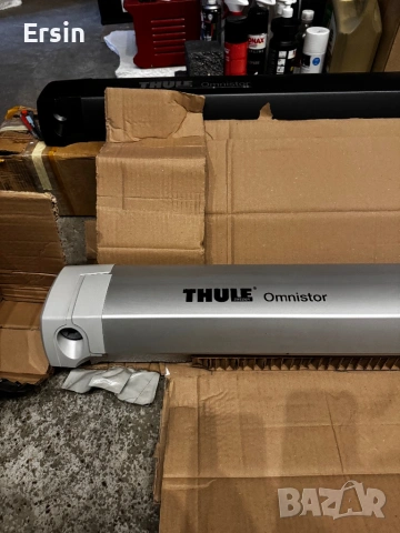 Тента Thule Omnistor 4.0 метрова (25.08.2022)  Страничен монтаж   Свалена от чисто нов Кемпер Hymer, снимка 2 - Палатки - 53403357