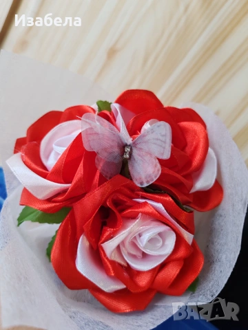 Сатенени букети , снимка 4 - Подаръци за жени - 53576056