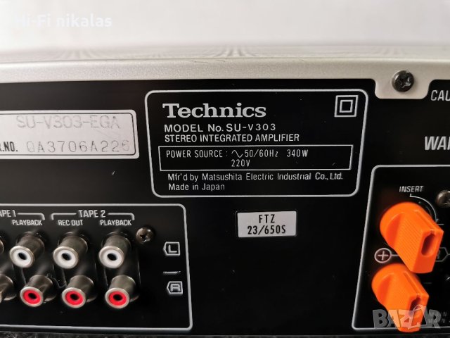 стерео усилвател TECHNICS su-v303, снимка 8 - Ресийвъри, усилватели, смесителни пултове - 40330550