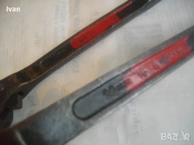 32мм-30мм ГОЛЯМ 380мм РЪЧЕН КЛЮЧ ЗА СКЕЛЕ ТРЕСЧОТКА ДВУСТРАННА ПРОФЕСИОНАЛНА КОВАНО ЖЕЛЯЗО МАСИВНА, снимка 4 - Други инструменти - 49090075