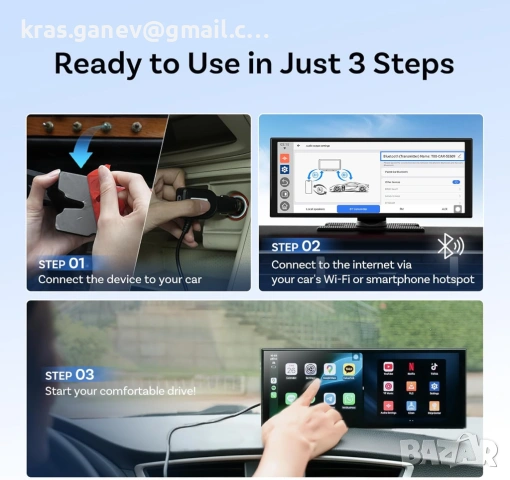 OTTOCAST ScreenFlow Carplay дисплей с YouTube, 11.4-инчов, снимка 8 - Аксесоари и консумативи - 53745483
