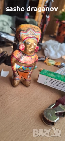 Глинена статуетка - свирка от Перу, снимка 2 - Други ценни предмети - 52502099