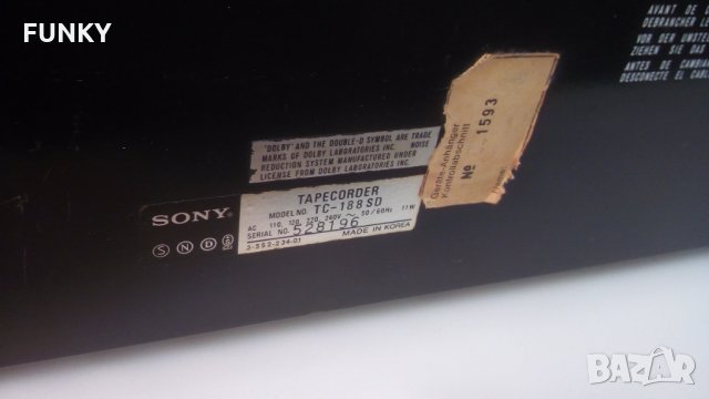Sony TC-188SD Stereo Cassette Deck (1977-78), снимка 10 - Декове - 34605154