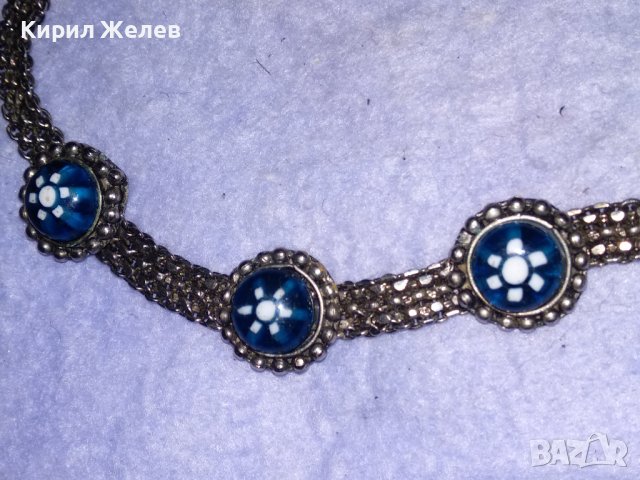 СТАРО РЕТРО ГОТИК АРТ КОЛИЕ ЧОКЪР посребрена благородна стомана с ВЕНЕЦИАНСКО СТЪКЛО МУРАНО 74091, снимка 8 - Антикварни и старинни предмети - 41751665
