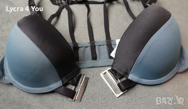 Cybele 70A сутиен в сиво и черно с предно закопчаване, снимка 9 - Бельо - 41377344