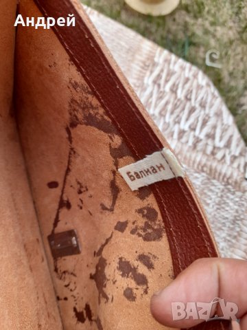 Стара Дамска кожена чанта Балкан, снимка 6 - Антикварни и старинни предмети - 42357492