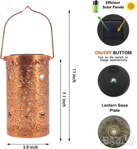 Слънчогледов соларен фенер, водоустойчива LED декоративна външна светлина, снимка 2 - Соларни лампи - 44736896