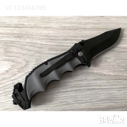 Сгъваем нож Browning Rescue 120x220 - сив полимер, снимка 5 - Ножове - 51433133