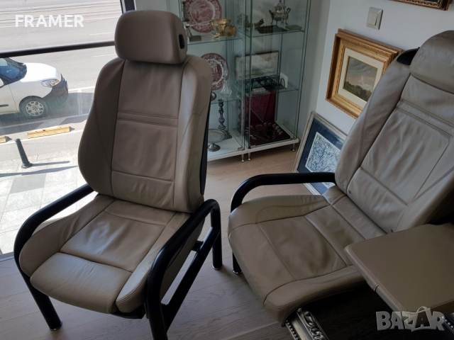 Уникална дизайнерска кожена мека мебел гарнитура от БМВ Х6, снимка 9 - Дивани и мека мебел - 36220522