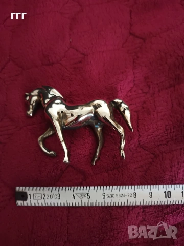 Месингова апликация на кон, снимка 4 - Други ценни предмети - 53845384