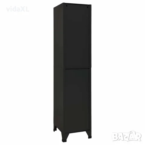 vidaXL Заключващ се шкаф, черен, 38x45x180 см, стомана, снимка 4 - Шкафове - 56147167