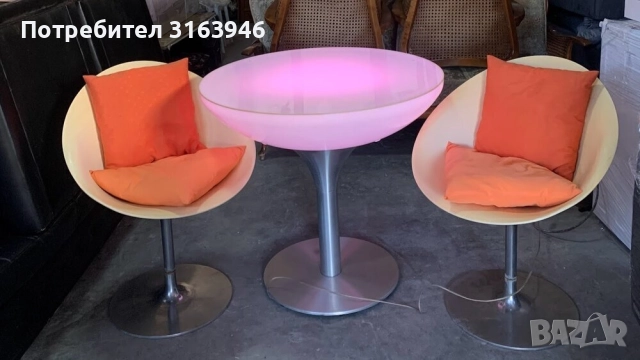 Moree Lounge 75 LED – осветена трапезна маса, размер 75 cm, снимка 2 - Маси - 51718619