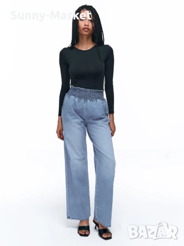 Дамски дънки с ластичен колан, снимка 2 - Дънки - 53508714