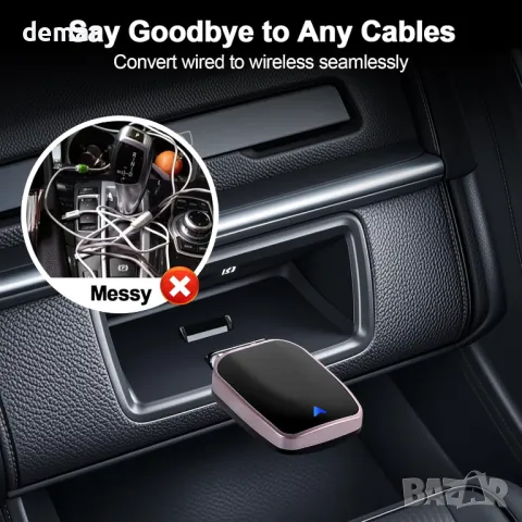 Безжичният адаптер Huuimy Carplay преобразува кабелния Car Play в безжичен, снимка 2 - Аксесоари и консумативи - 49891197