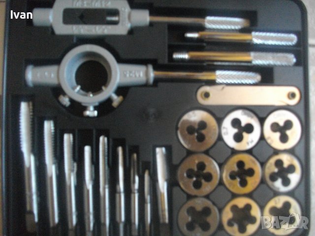 ISO M3-M12-Нов Комплект Метчици/Плашки За Външни/Вътрешни Метрични Резби-Parkside, снимка 6 - Други инструменти - 41408637