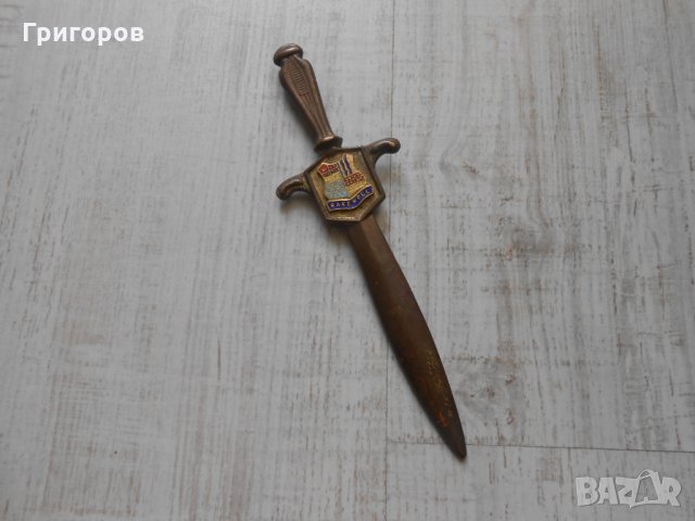 ЛОТ от 2 бр. стари ножове за писма ! стар нож БРОНЗОВ нож за писма ножка ножче, снимка 4 - Колекции - 35916798