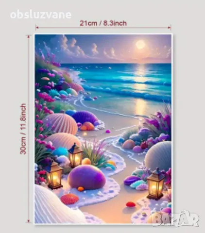 Картина Морски бряг Идилия, снимка 1