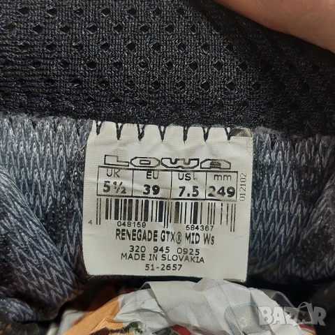 туристически обувки Lowa Renegade GTX Mid номер 39, снимка 6 - Други - 53026124