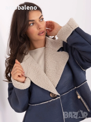 Дамско късо яке от еко кожа с подплата и имитация на джобове, 5цвята , снимка 14 - Якета - 51696789