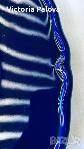 Големи стъклени кобалтови чинии- плата ESTE C.E. Италия, снимка 15 - Антикварни и старинни предмети - 51424239