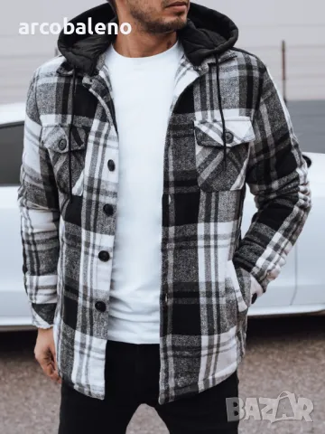 Мъжко изолирано яке с качулка, 3цвята , снимка 2 - Якета - 48268391