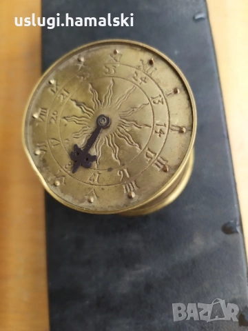 Стар бронзов часовник, снимка 1