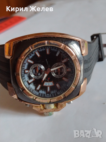 Мъжки часовник масивен стилен много красив с силиконова каишка - 26544, снимка 3 - Мъжки - 36146045