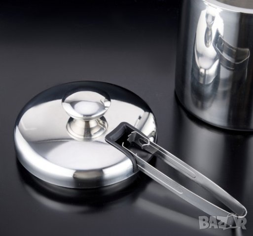 Двустенна ледарка с щипка и лъжица , снимка 4 - Прибори за хранене, готвене и сервиране - 41465706