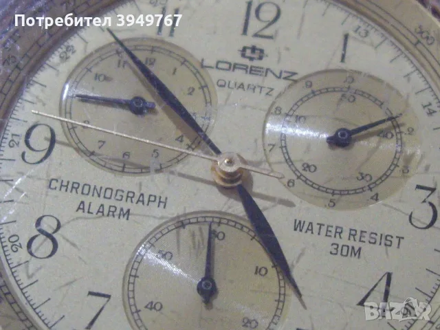 Отлично запазен и работещ хронограф., снимка 4 - Мъжки - 56011649