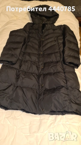 Пухено дамско яке M&S размер L, снимка 3 - Якета - 53035116