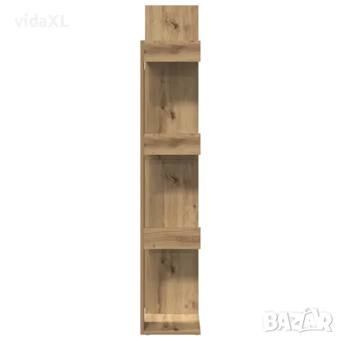vidaXL Библиотека, дъб артизан, 48x25,5x140 см, инженерно дърво, снимка 6 - Етажерки - 56148205