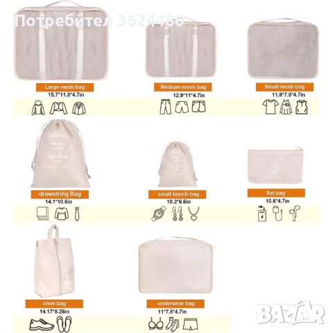 органайзери за куфари 10 в 1, снимка 9 - Други стоки за дома - 42318465