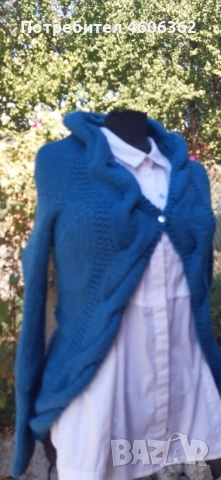 ръчно изплетена кръгла жилетка , снимка 2 - Жилетки - 51863952