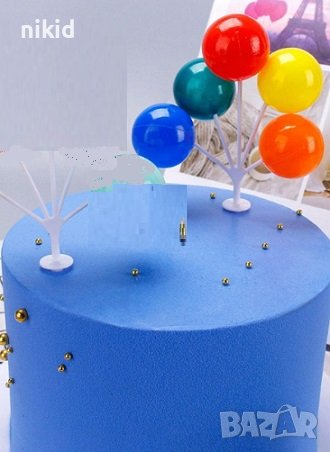 5 балона връзка изкуствени декоративни балони балончета балон топер украса за торта мъфини парти