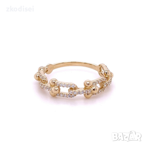 Златен дамски пръстен Tiffany 3,15гр. размер:58 14кр. проба:585 модел:22440-1