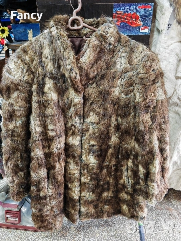 Дамско палто естествен косъм, заек