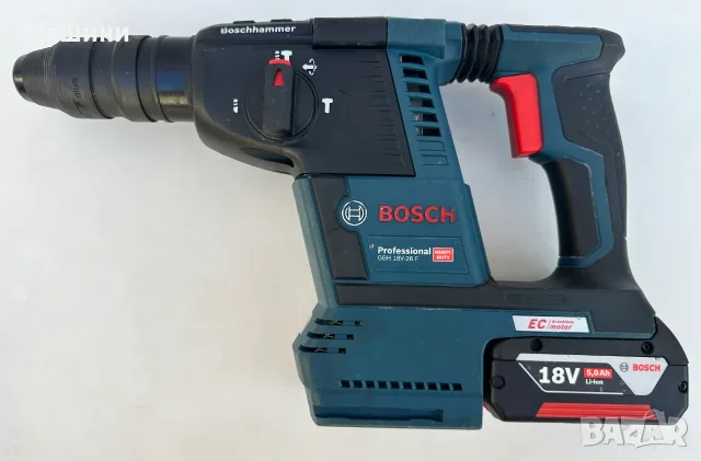 BOSCH GBH 18V-26 F - Безчетков перфоратор 2x18V 5.0Ah 2.6J перфектен!, снимка 2 - Перфоратори - 55806148