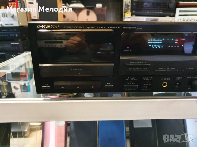 Касетен дек Kenwood KX-W4050 Много добро техническо и визуално състояние. ​, снимка 4 - Декове - 50600188