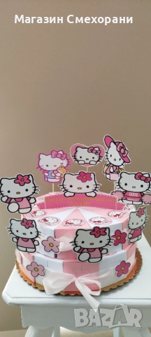 Картонена торта Хелоу Китти