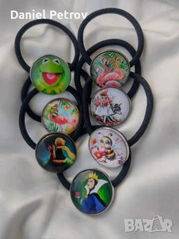 Ластични за коса и скрънчета, снимка 5 - Аксесоари за коса - 53304820