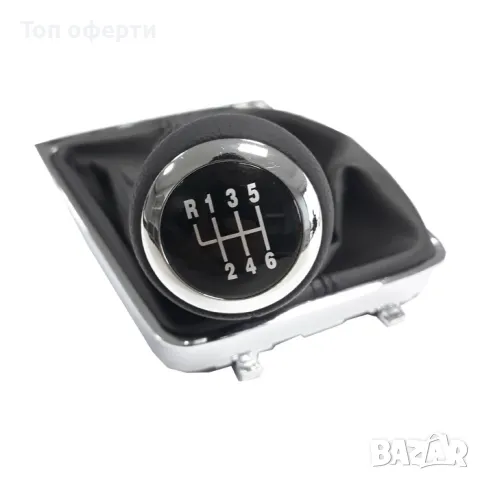 Топка за скоростен лост с маншон съвместима с VW Passat B6 06-12 с 6 скорости - черен конец