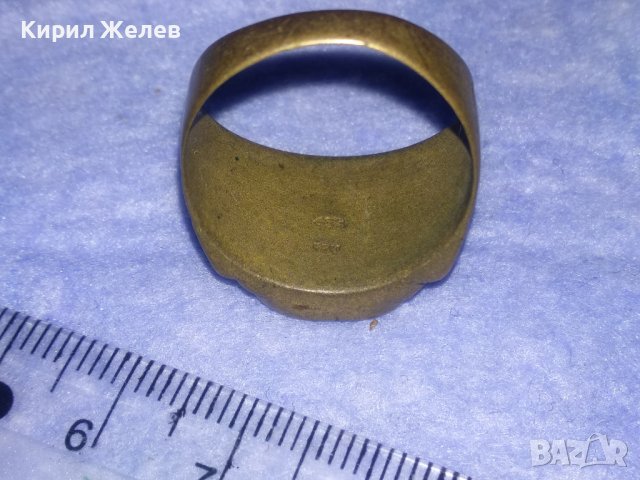 СТАР ФЛОРАЛНО РЪЧНО ОРНАМЕНТИРАН ПРЪСТЕН с ПЕЧАТИ 585 и 14К СПЛАВ БРОНЗ и ЖЕЛЯЗО За КОЛЕКЦИЯ 32602, снимка 13 - Антикварни и старинни предмети - 39714948
