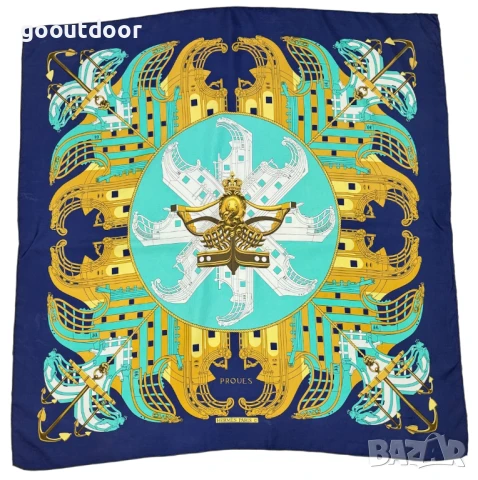 Vintage Hermès Proues Silk Scarf 87x87