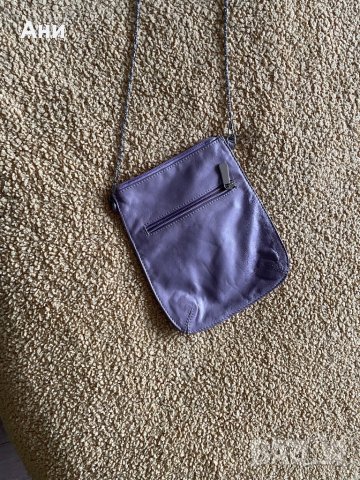 Лилава кожена чантичка, снимка 3 - Чанти - 38653885