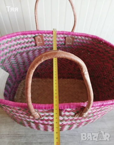 НОВА много голяма сламена чанта , снимка 9 - Чанти - 52223278