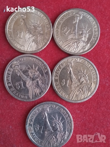 1 долар 2007-2011 г. Президенти , САЩ, снимка 2 - Нумизматика и бонистика - 51509613