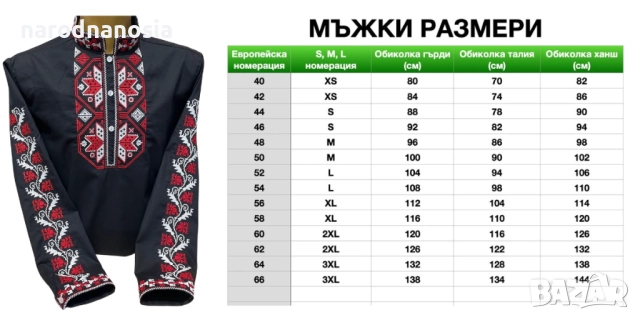МЪЖКА РИЗА С БРОДИРАНА ШЕВИЦА - Модел 36, снимка 2 - Други - 51632165