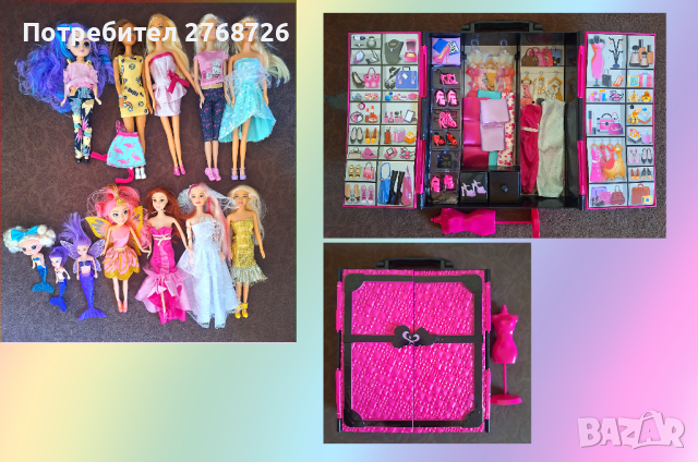 Употребяван лот кукли и кукленски гардероб, снимка 1 - Кукли - 44822652