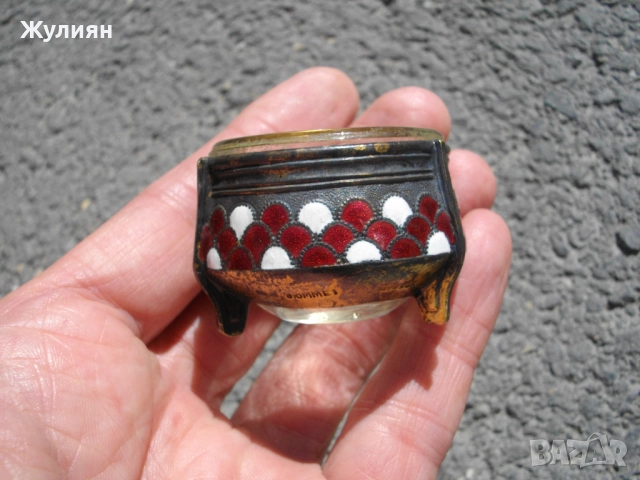 СЪДЧЕ ЗА ХАЙВЕР ГОРЧИЦА СОСИЕРА ЕМАЙЛ СССР , снимка 3 - Антикварни и старинни предмети - 51531580